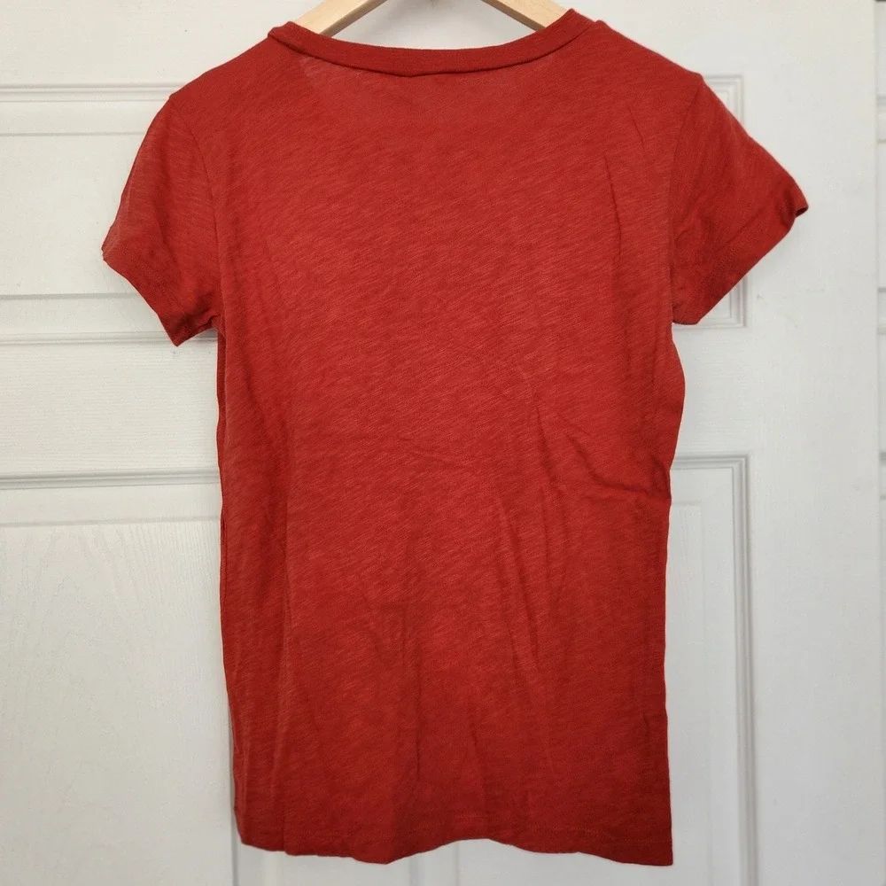 Women's J Crew Collectors Tee with Off White Embroidered Sequins Pineapple Small